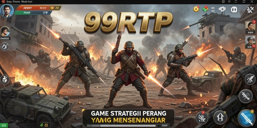 Screenshot gameplay 99RTP menampilkan aksi perang strategis yang menarik.