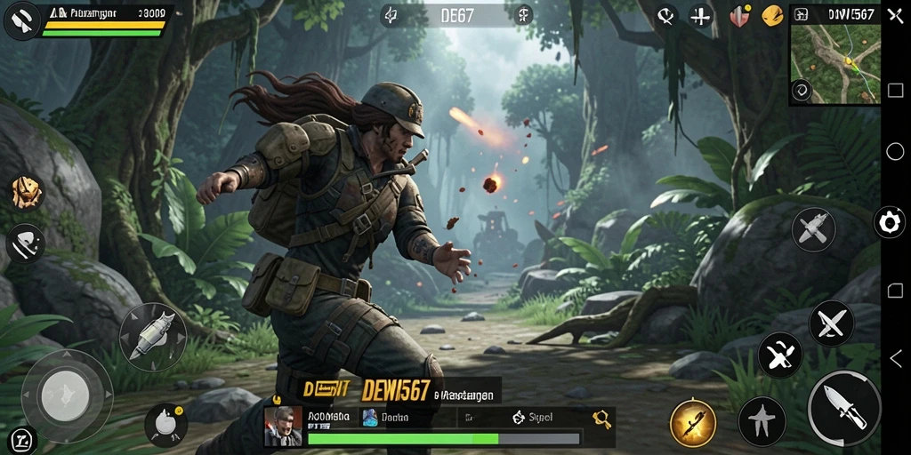 Screenshot gameplay DEWI567 menampilkan pertarungan seru di TPS.