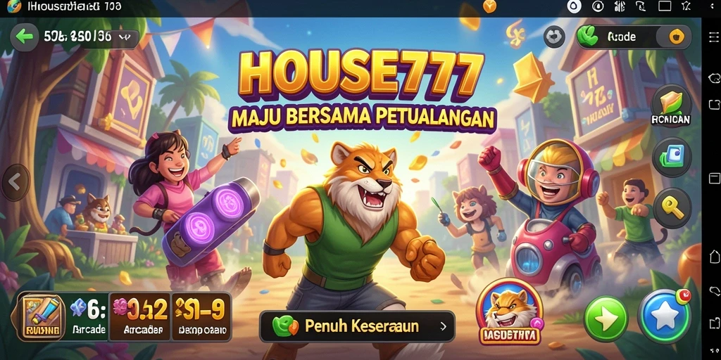 Tampilan gameplay seru dari HOUSE777 yang menantang keterampilan pemain.