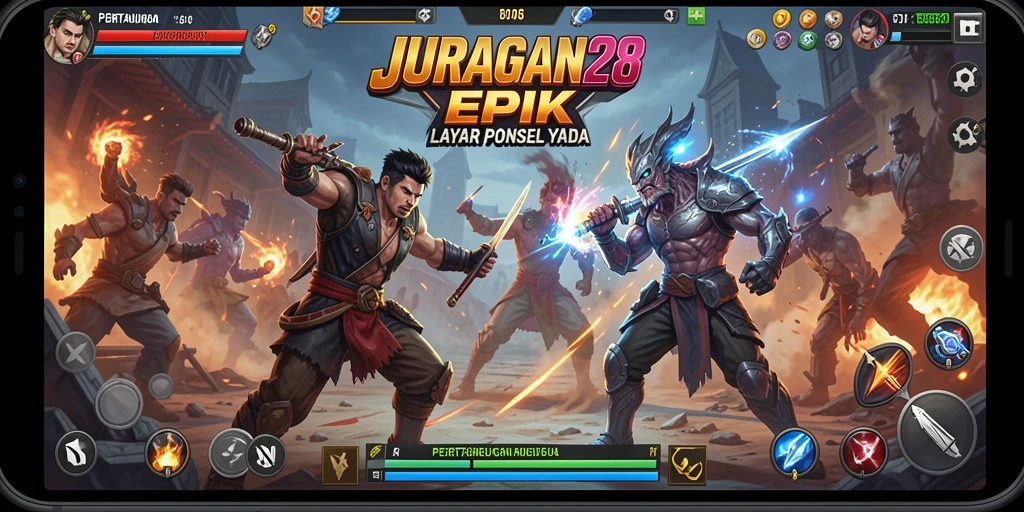 Tangkapan layar gameplay JURAGAN28 yang menampilkan aksi pertarungan mendebarkan.