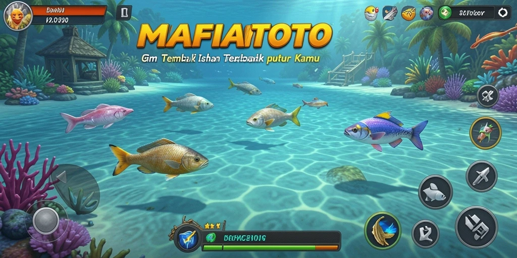 Tampilan gameplay MAFIATOTO dengan aksi Tembak Ikan yang menegangkan.