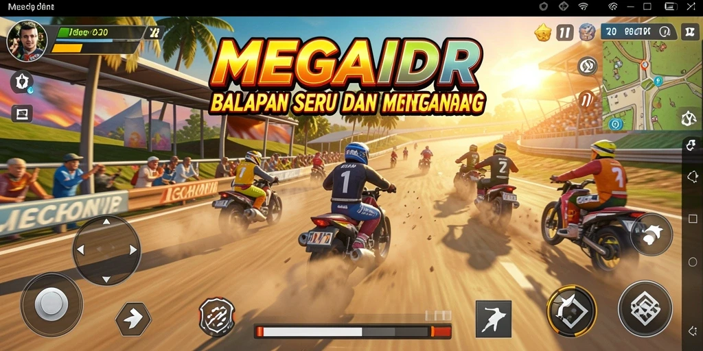 Gameplay balapan seru dengan kendaraan yang bervariasi.