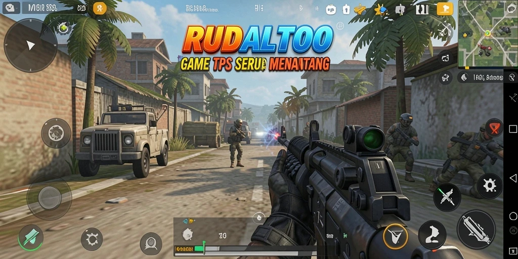 Gameplay RUDALTOTO dengan pertempuran seru TPS.