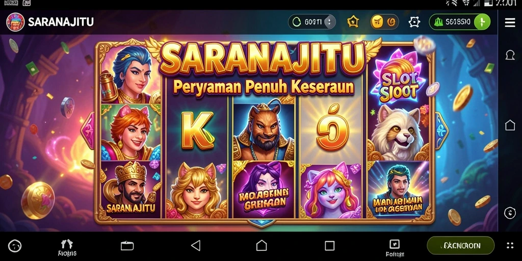 Screenshot utama SARANAJITU menampilkan gameplay Slot yang seru dan menarik.