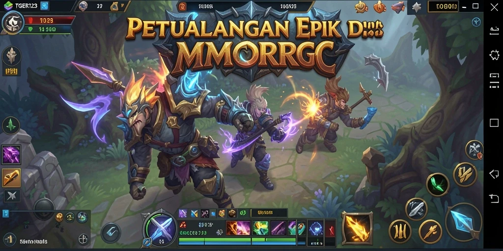 Screenshot menampilkan pertempuran epik dalam TGER123.