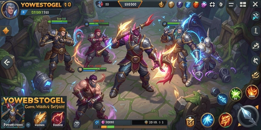 Tampilan gameplay YOWESTOGEL yang seru dan menantang di arena.