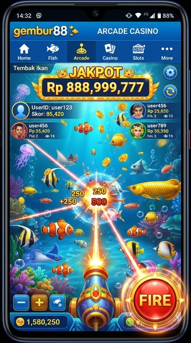 Screenshot di dalam aplikasi gembur88 menampilkan kategori yang lengkap.